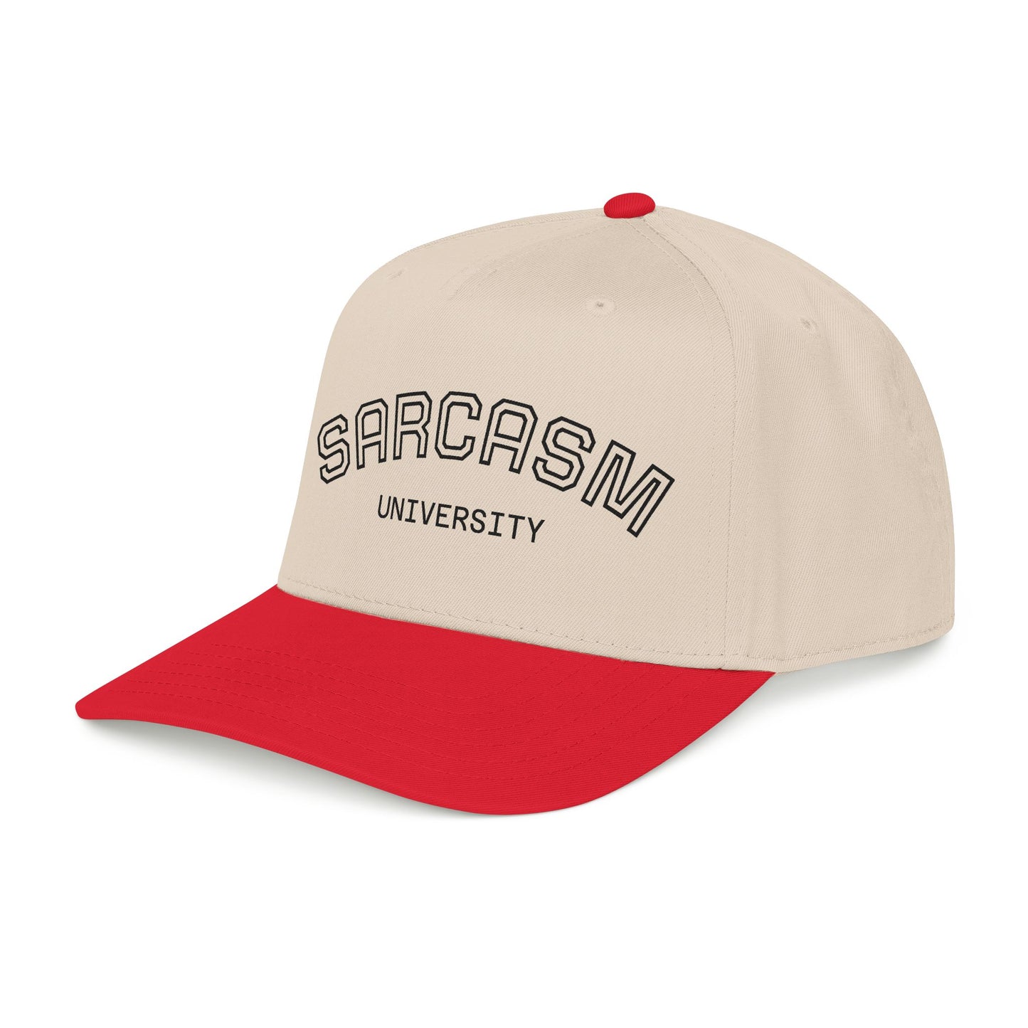 Sarcasm University Baseball Cap — Funny Embroidered Mid-Profile Hat