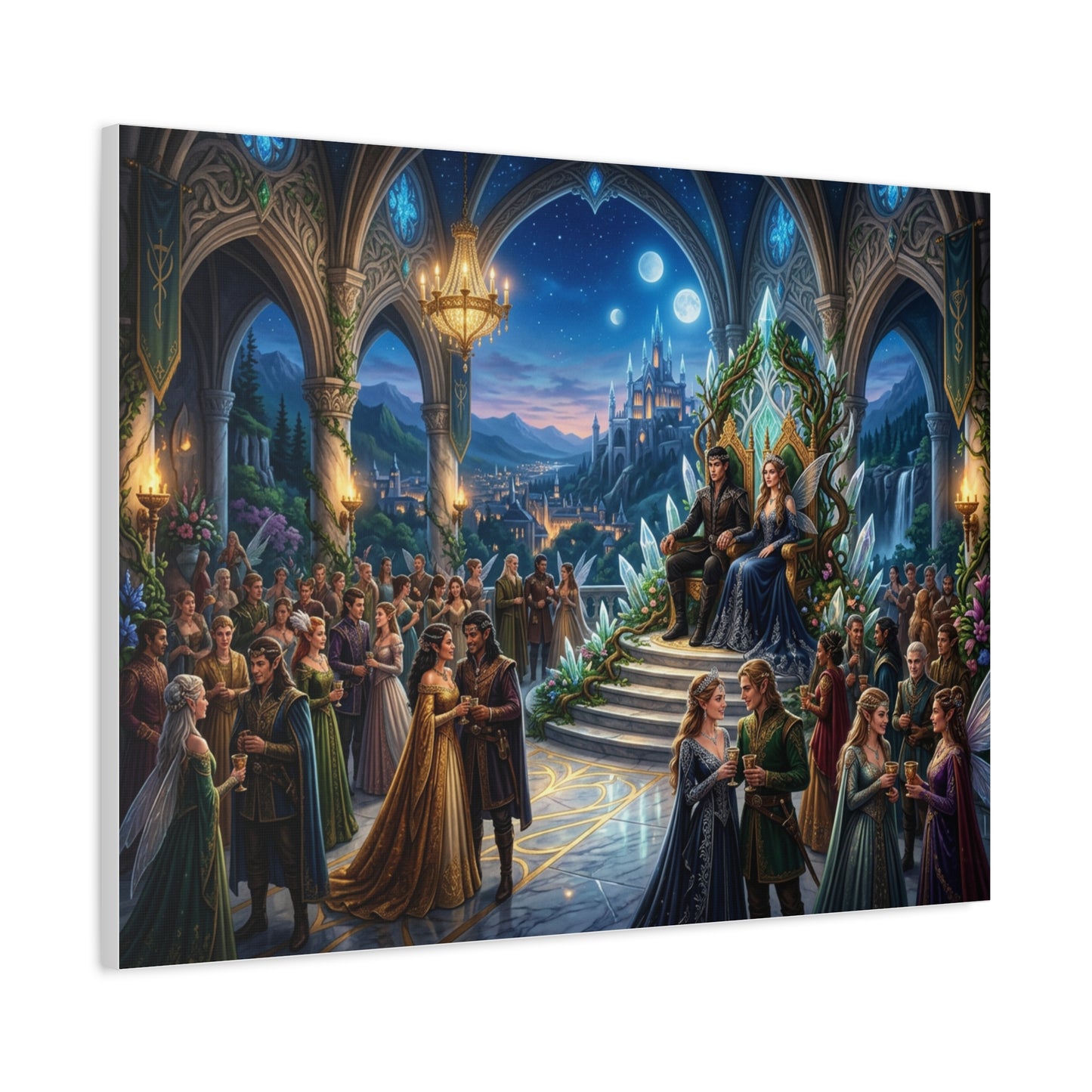 Fantasy Royal Coronation Canvas Art - Matte Stretched Wall Decor