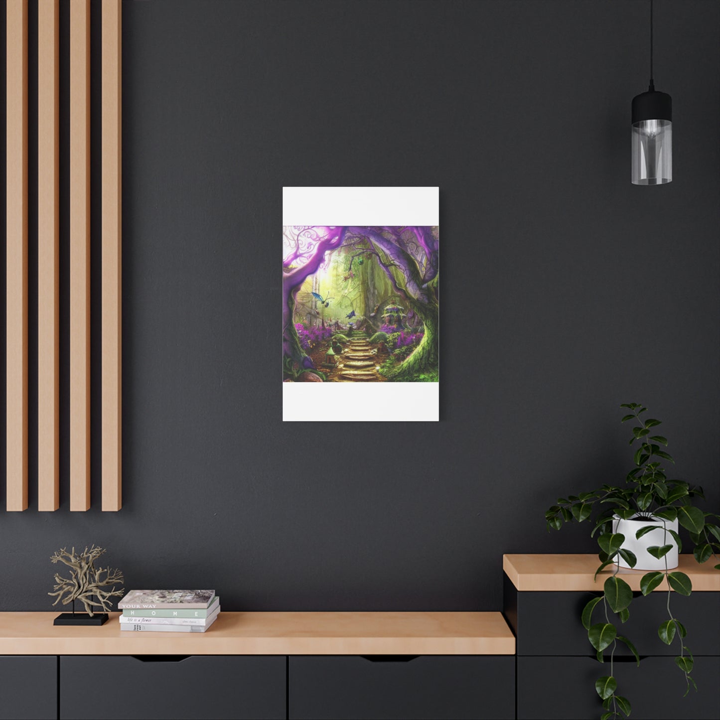 Enchanted Fairy Forest Canvas Wall Art — Magical Woodland Pathway