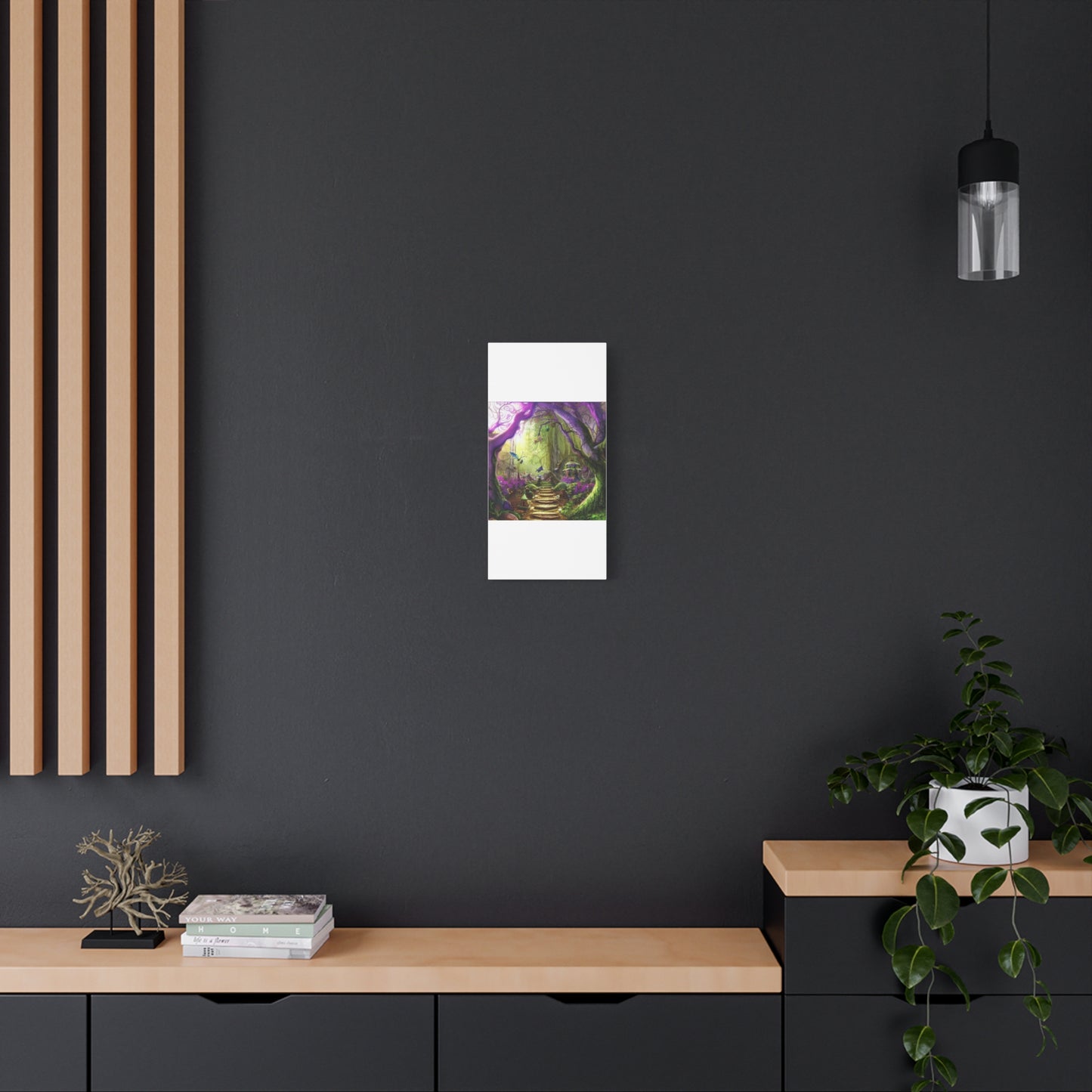 Enchanted Fairy Forest Canvas Wall Art — Magical Woodland Pathway