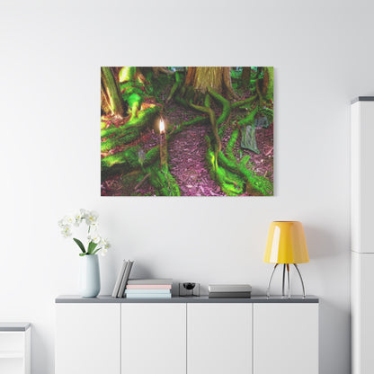 Enchanted Forest Moss Path Canvas Print — Matte Stretched Wall Art