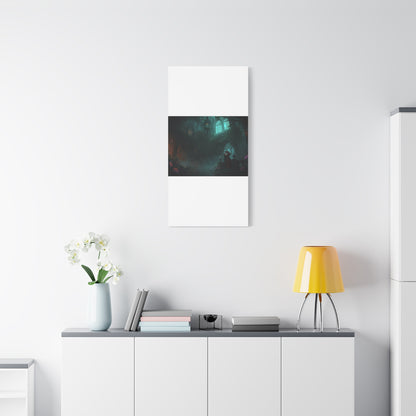 Gothic Romance Matte Canvas Wall Art — Enchanted Ruins with Lovers
