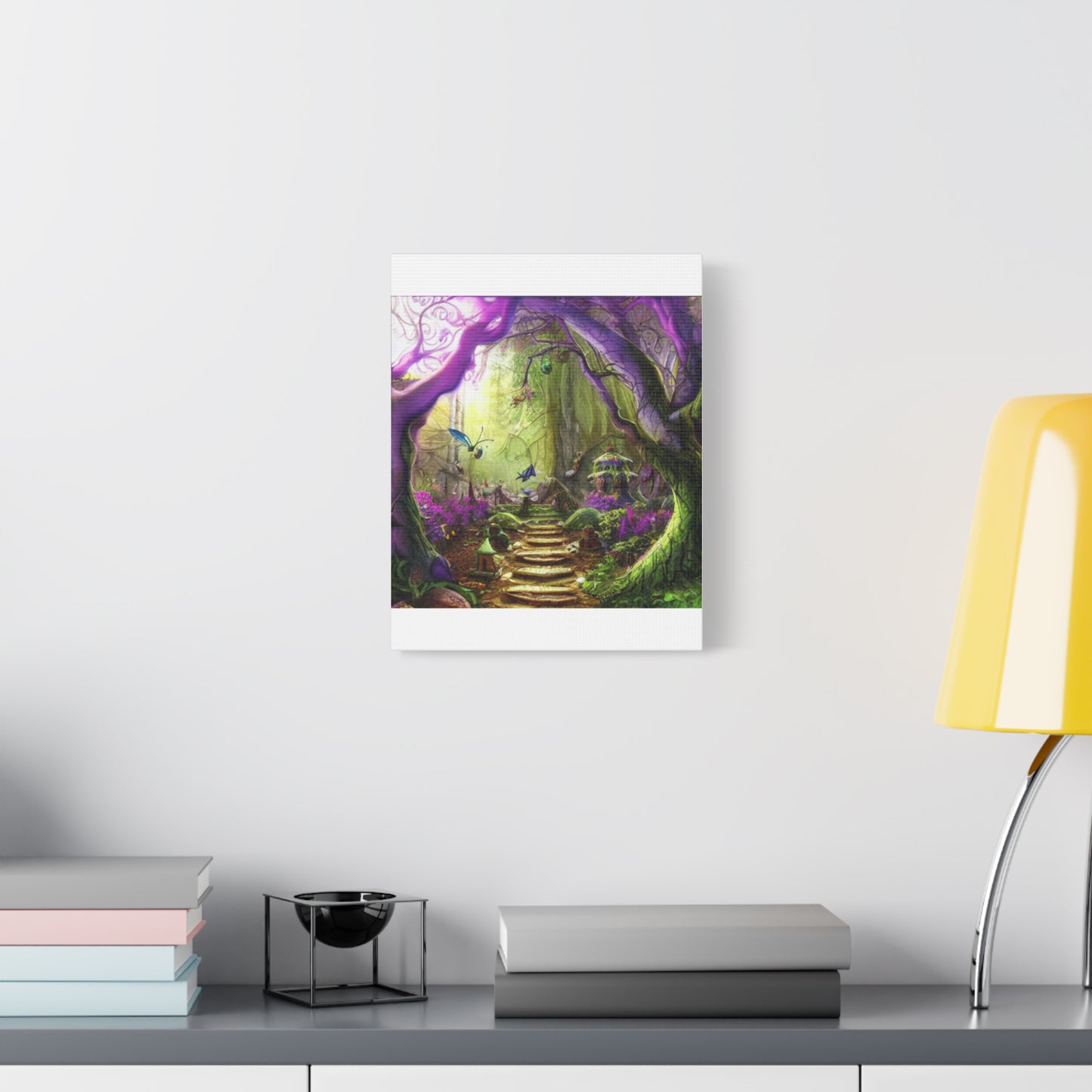 Enchanted Fairy Forest Canvas Wall Art — Magical Woodland Pathway