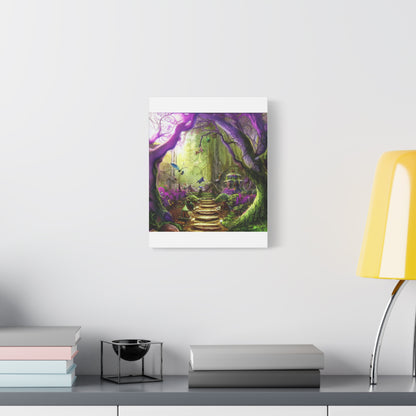 Enchanted Fairy Forest Canvas Wall Art — Magical Woodland Pathway