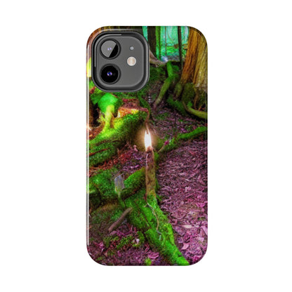 Forest Moss Candle Phone Case — Enchanted Woodland Tough Phone Case