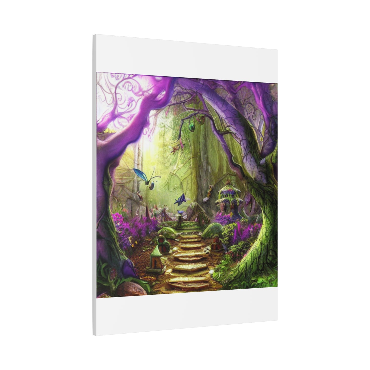 Enchanted Fairy Forest Canvas Wall Art — Magical Woodland Pathway