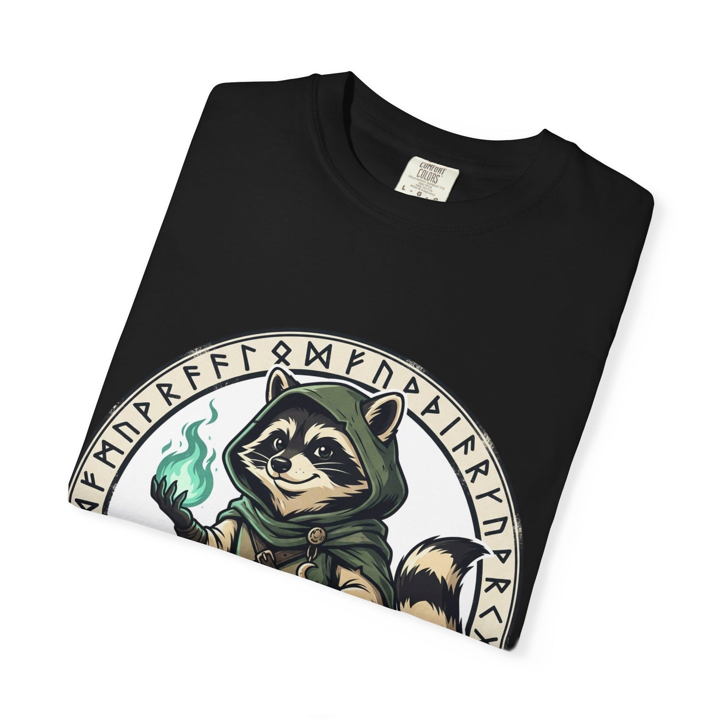 Raccoon Wizard T-Shirt – Cute Fantasy Mage Graphic Tee