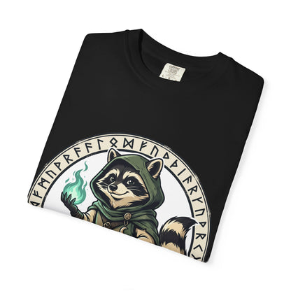 Raccoon Wizard T-Shirt – Cute Fantasy Mage Graphic Tee