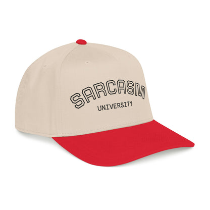 Sarcasm University Baseball Cap — Funny Embroidered Mid-Profile Hat