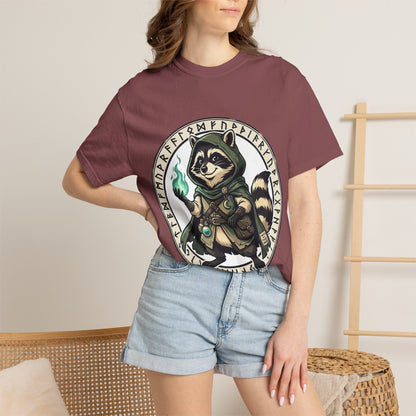 Raccoon Wizard T-Shirt – Cute Fantasy Mage Graphic Tee