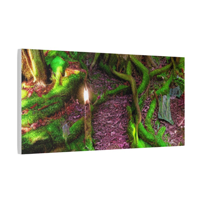 Enchanted Forest Moss Path Canvas Print — Matte Stretched Wall Art