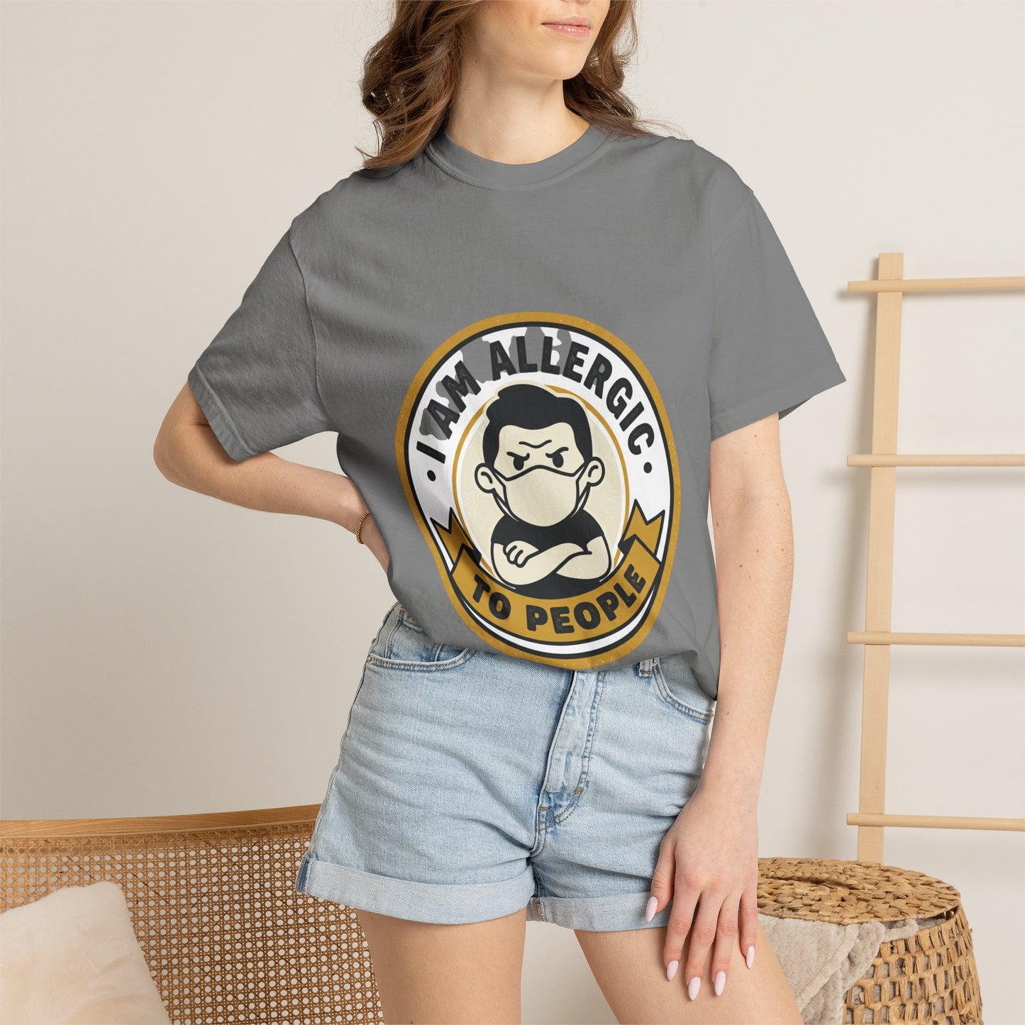 I Am Allergic To People T-Shirt — Funny Anti-Social Graphic Tee