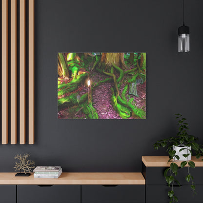Enchanted Forest Moss Path Canvas Print — Matte Stretched Wall Art