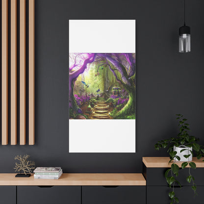 Enchanted Fairy Forest Canvas Wall Art — Magical Woodland Pathway
