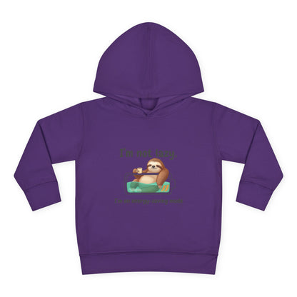 Toddler Hoodie — "I'm Not Lazy" Sloth Energy-Saving Pullover