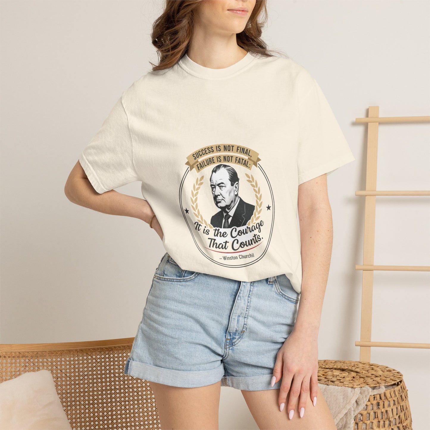 Courage Quote T-Shirt — "It Is the Courage That Counts" Motivational Tee