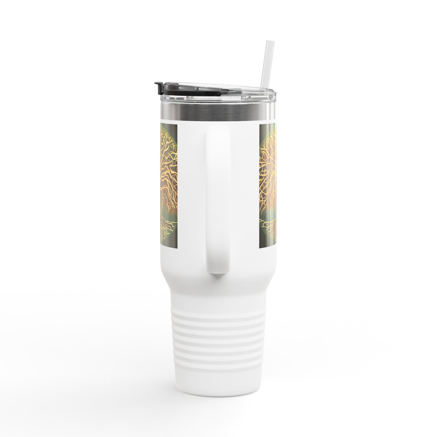 40oz Insulated Travel Mug — Golden Tree of Life Design