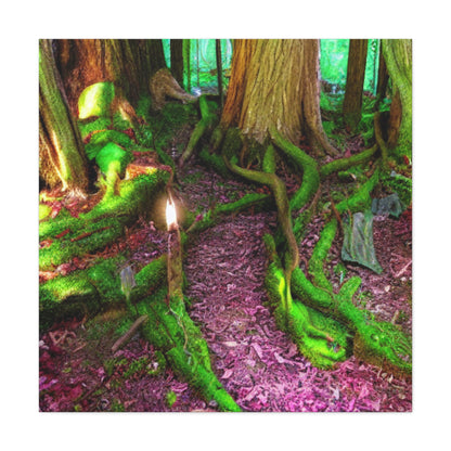 Enchanted Forest Moss Path Canvas Print — Matte Stretched Wall Art