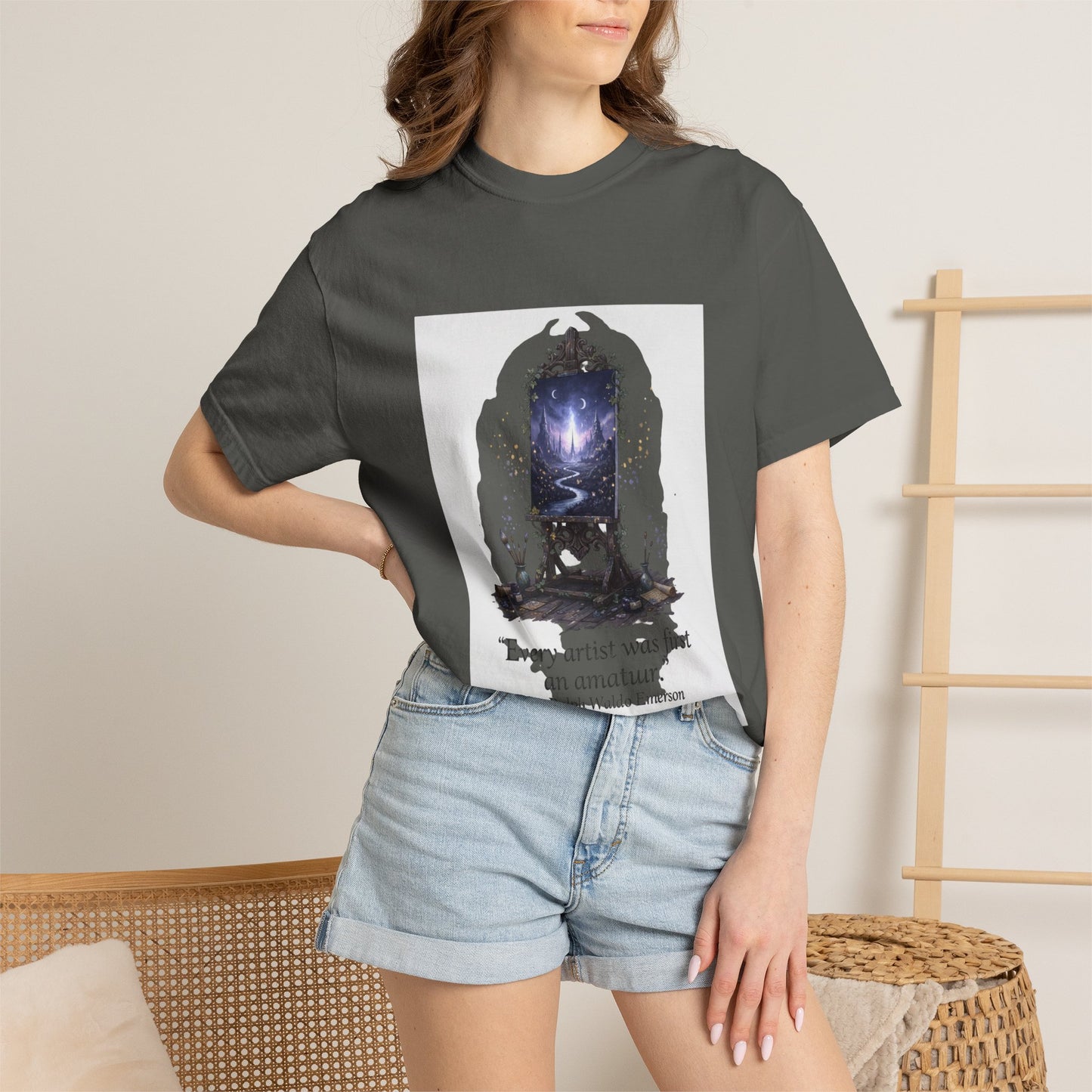 Artistic Mirror T-Shirt — "Every artist was first an amateur" Quote Graphic