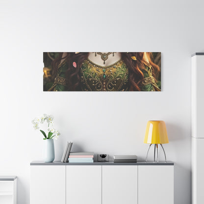 Forest Goddess Canvas Print – Ethereal Redhead Portrait Matte Stretched Wall Art