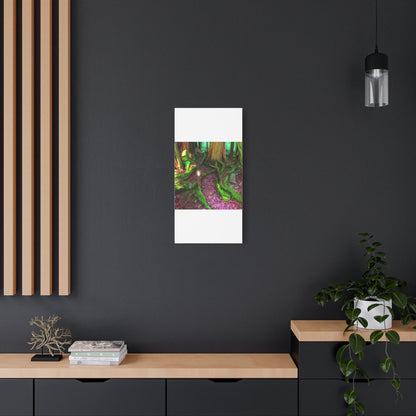 Enchanted Forest Moss Path Canvas Print — Matte Stretched Wall Art