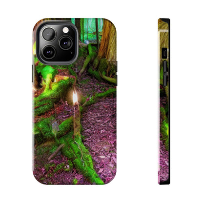 Forest Moss Candle Phone Case — Enchanted Woodland Tough Phone Case