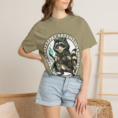 Raccoon Wizard T-Shirt – Cute Fantasy Mage Graphic Tee