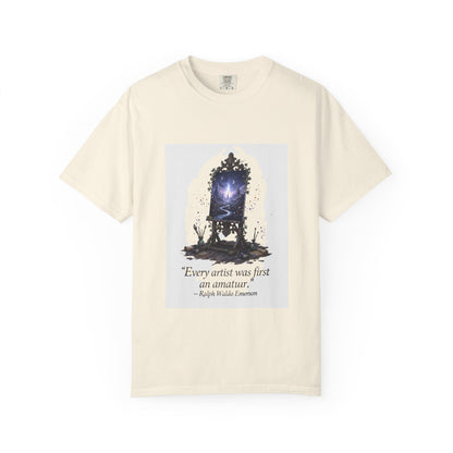 Artistic Mirror T-Shirt — "Every artist was first an amateur" Quote Graphic