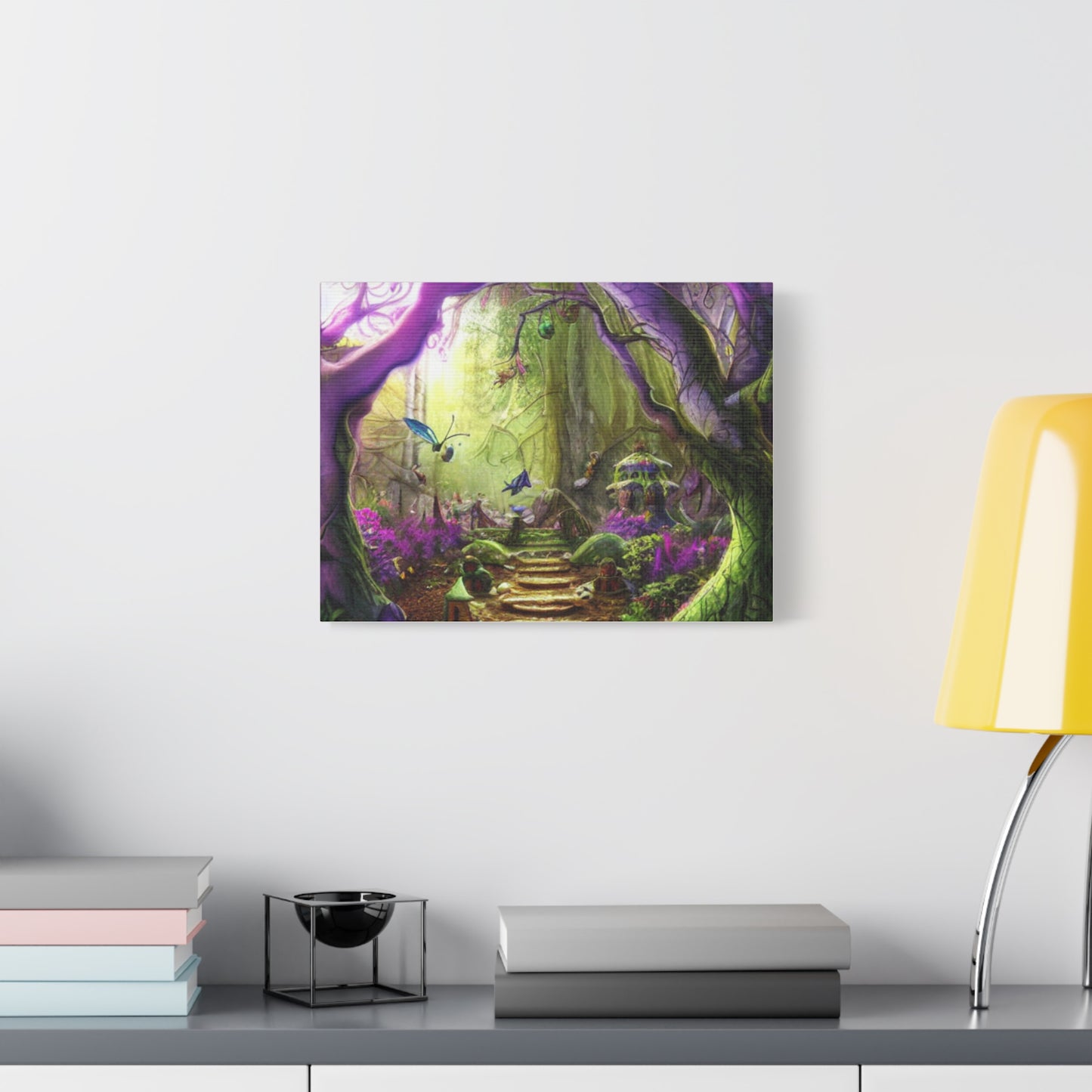 Enchanted Fairy Forest Canvas Wall Art — Magical Woodland Pathway