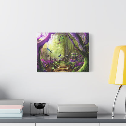 Enchanted Fairy Forest Canvas Wall Art — Magical Woodland Pathway