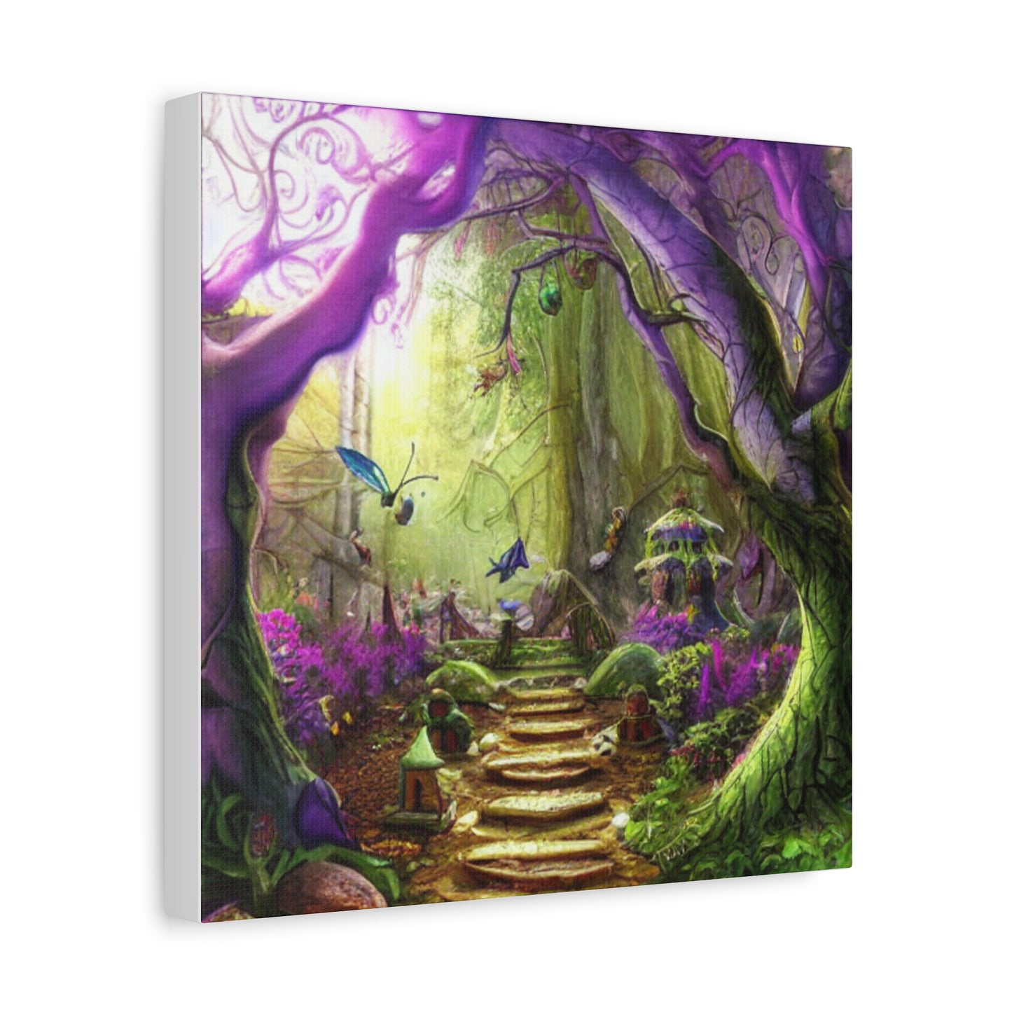 Enchanted Fairy Forest Canvas Wall Art — Magical Woodland Pathway