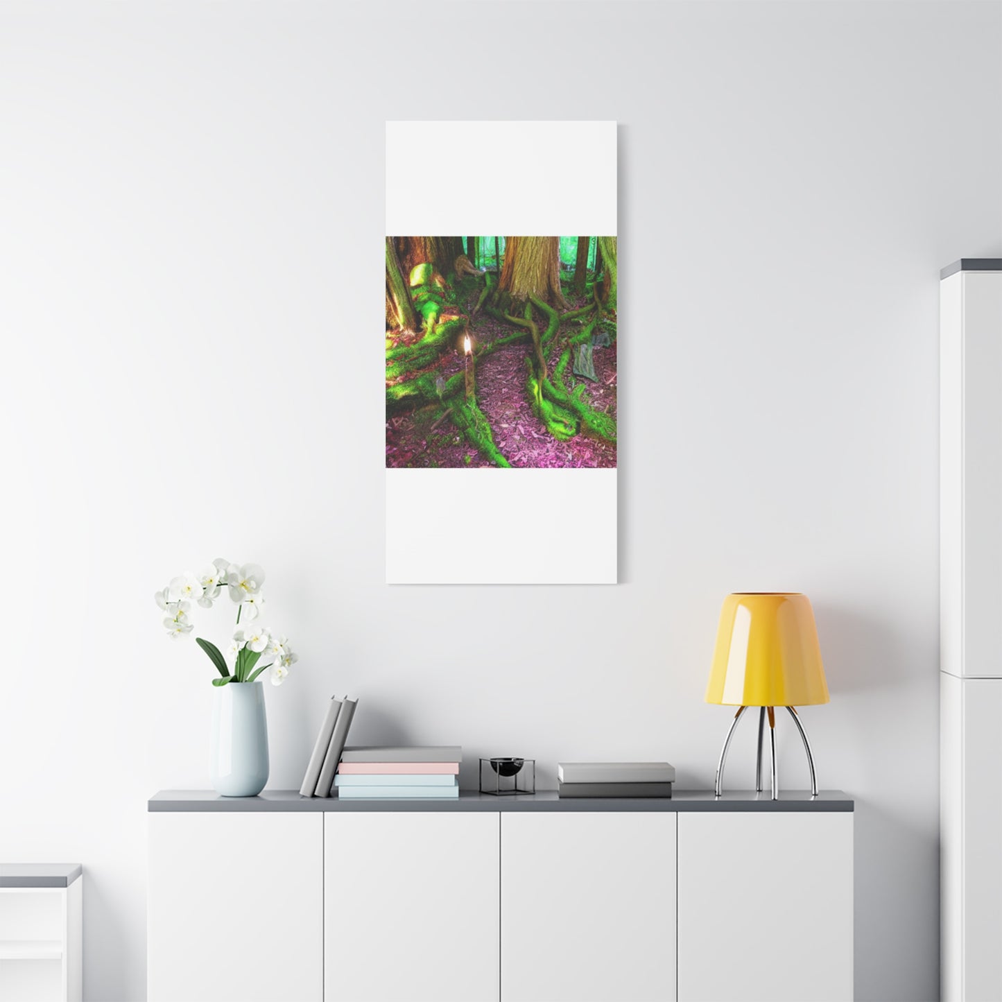 Enchanted Forest Moss Path Canvas Print — Matte Stretched Wall Art