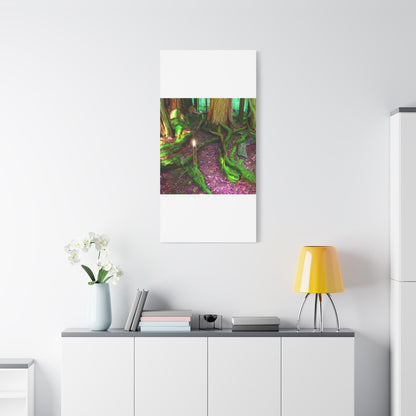Enchanted Forest Moss Path Canvas Print — Matte Stretched Wall Art