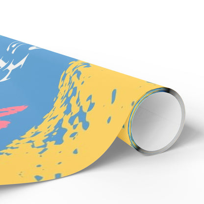 Easter Eggs & Chicks Wrapping Paper Roll — Cute Blue Holiday Gift Wrap