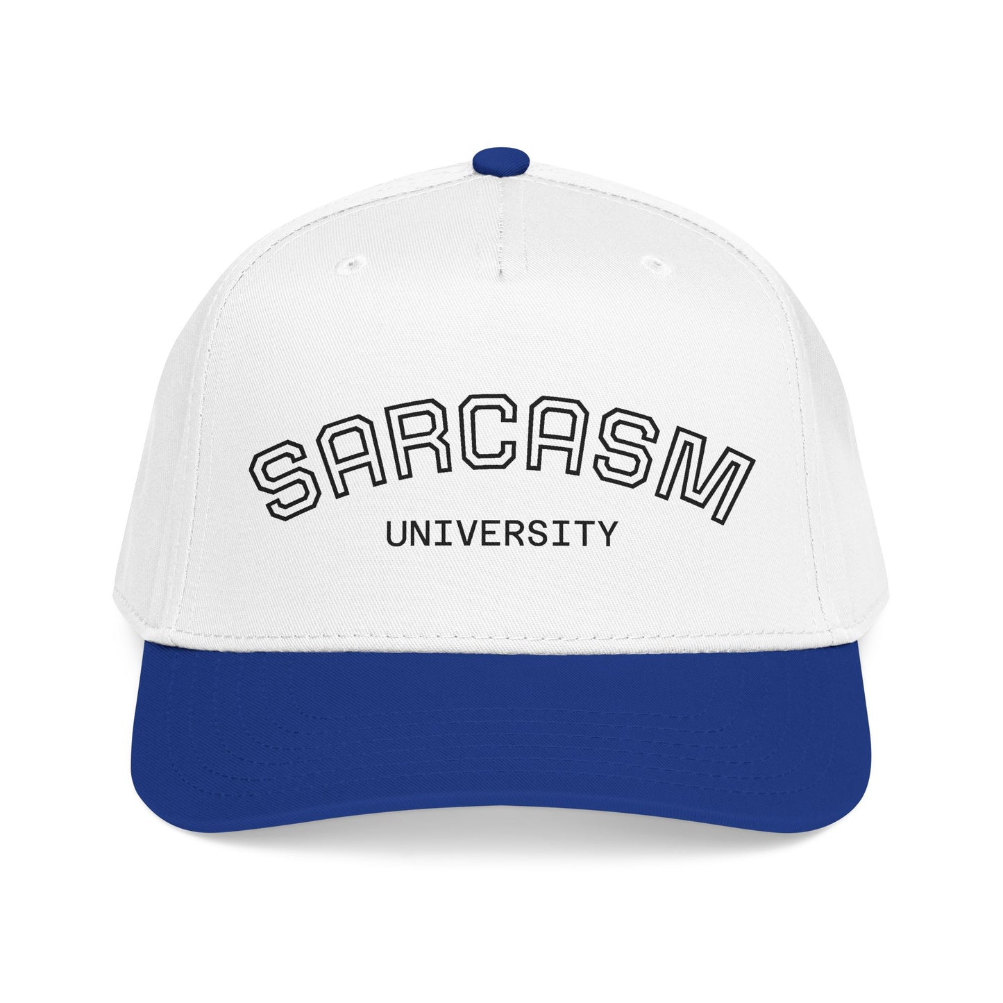 Sarcasm University Baseball Cap — Funny Embroidered Mid-Profile Hat