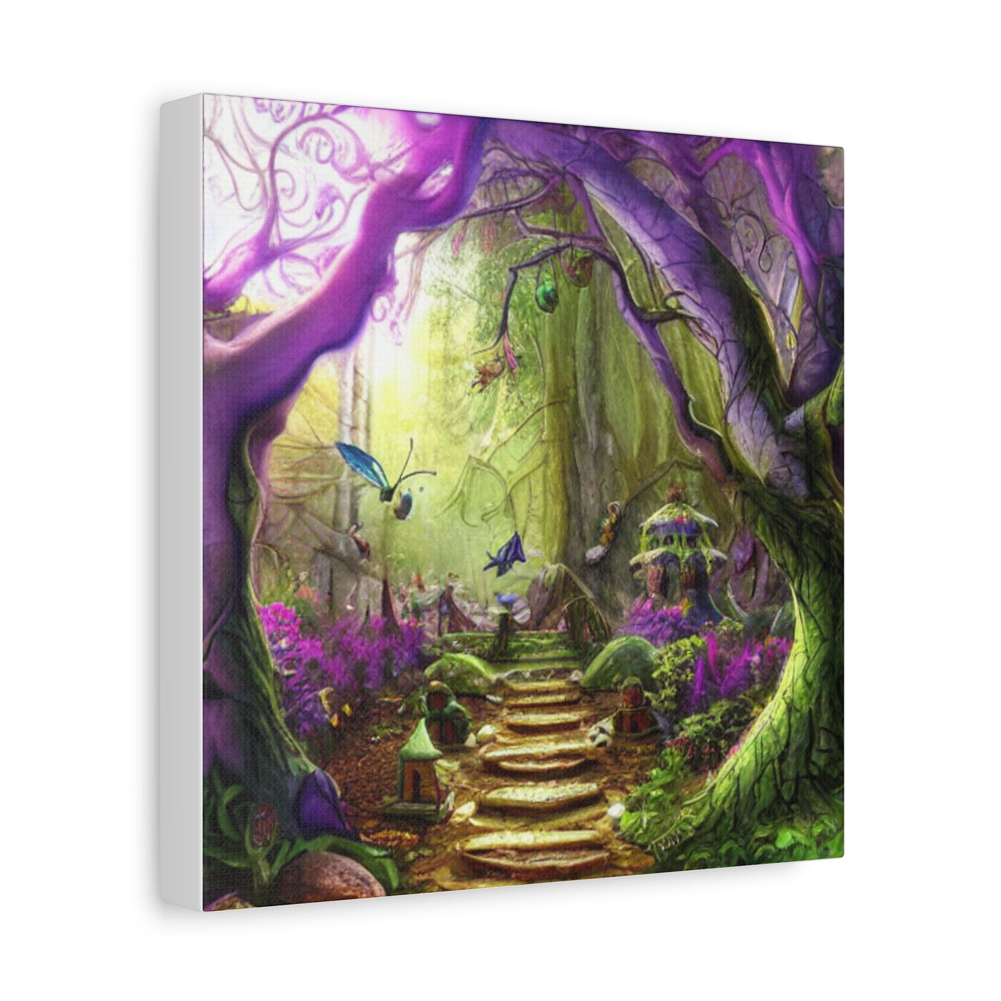 Enchanted Fairy Forest Canvas Wall Art — Magical Woodland Pathway