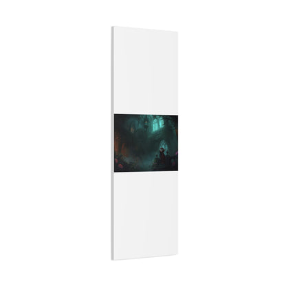 Gothic Romance Matte Canvas Wall Art — Enchanted Ruins with Lovers