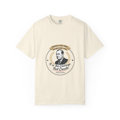 Courage Quote T-Shirt — "It Is the Courage That Counts" Motivational Tee