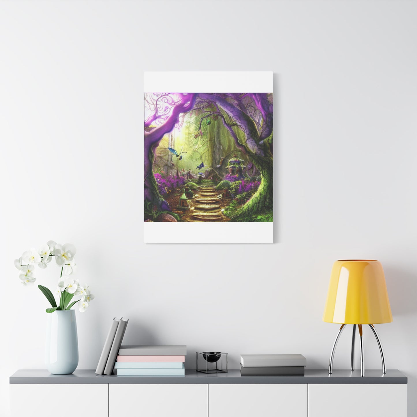 Enchanted Fairy Forest Canvas Wall Art — Magical Woodland Pathway