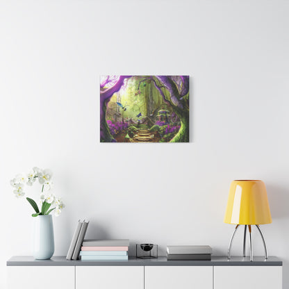 Enchanted Fairy Forest Canvas Wall Art — Magical Woodland Pathway