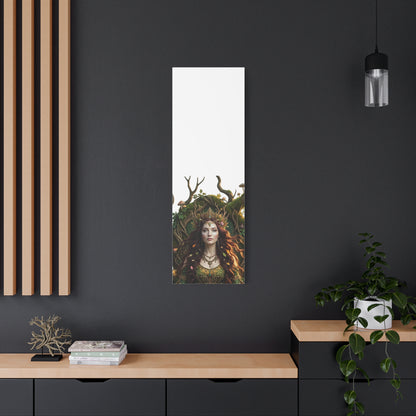 Forest Goddess Canvas Print – Ethereal Redhead Portrait Matte Stretched Wall Art