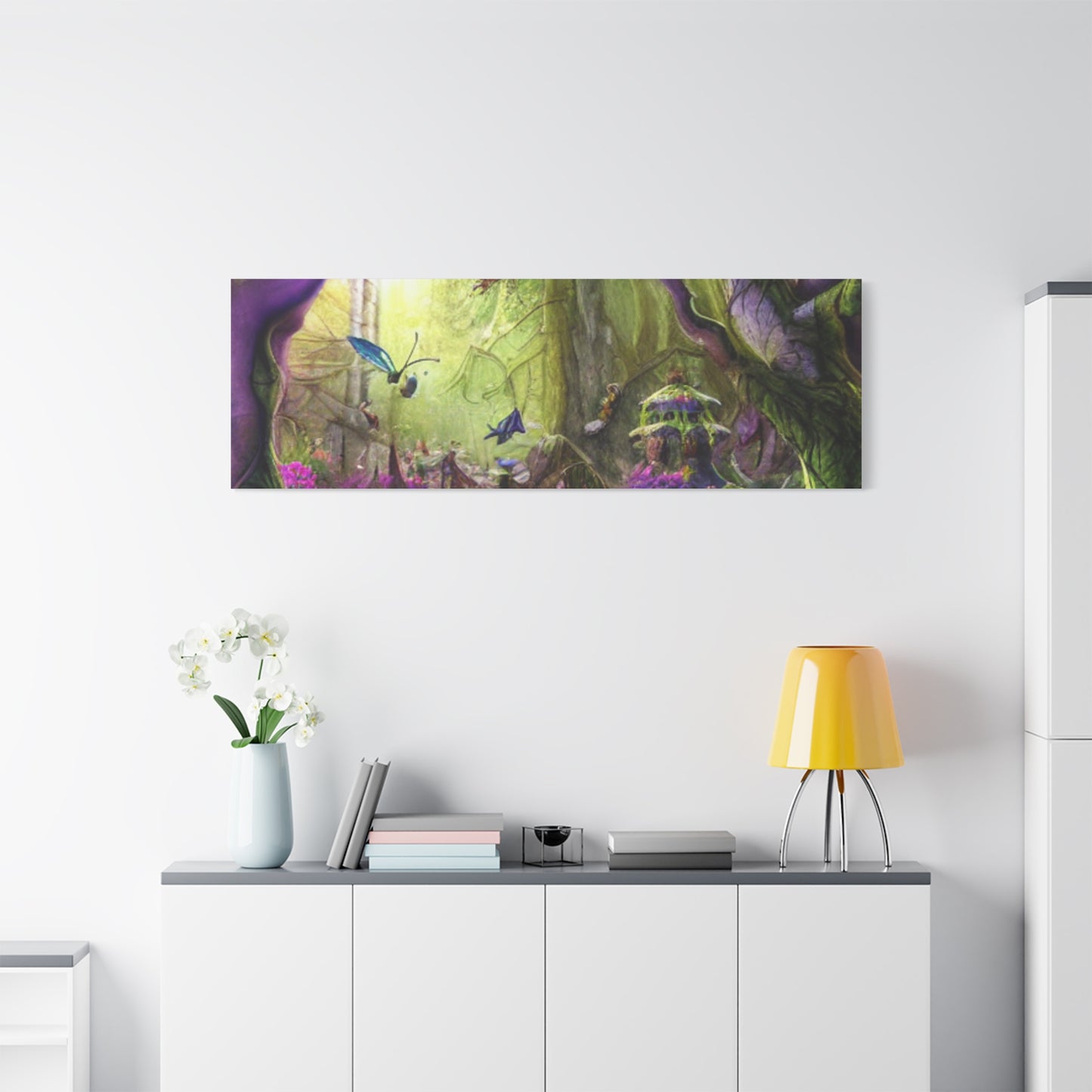 Enchanted Fairy Forest Canvas Wall Art — Magical Woodland Pathway