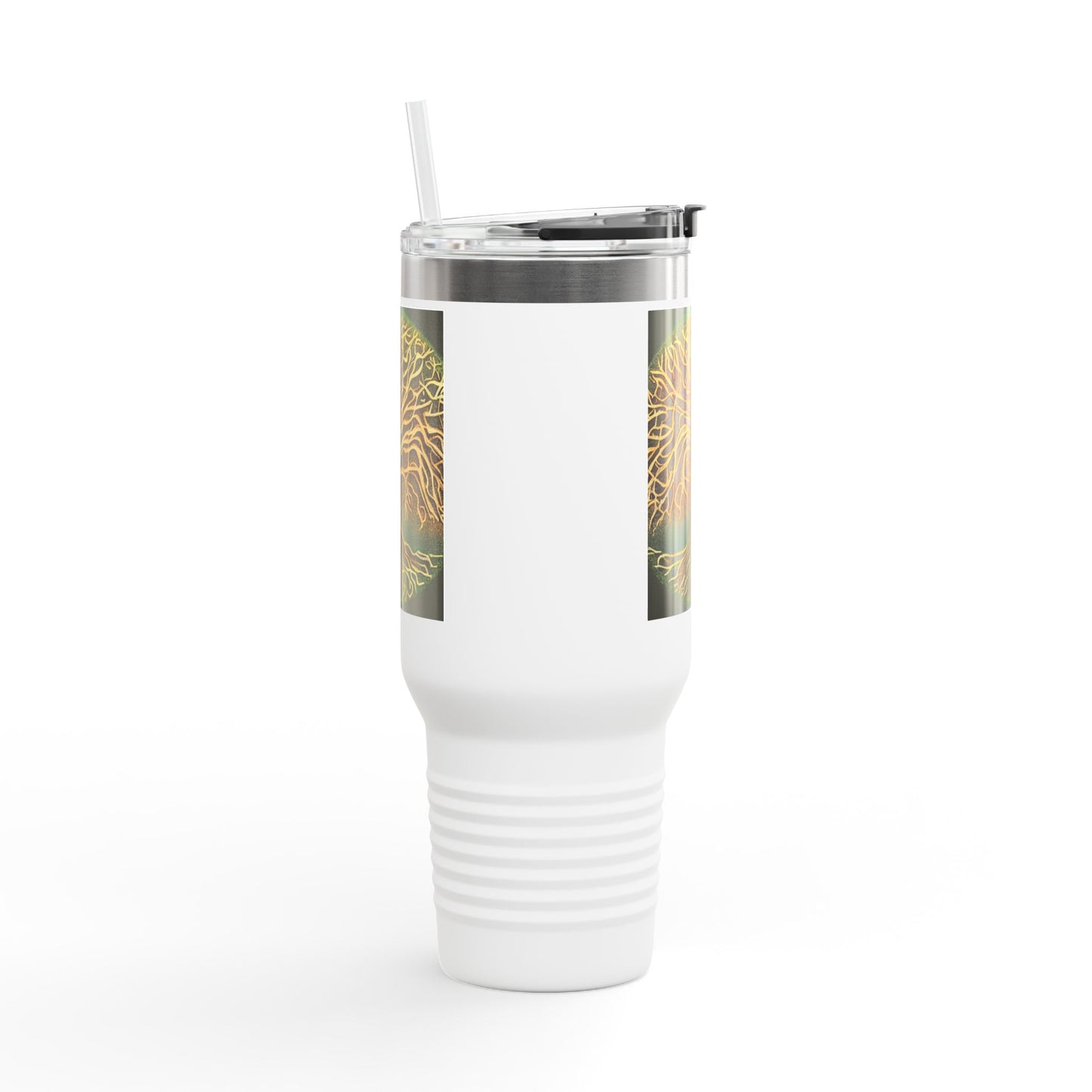 40oz Insulated Travel Mug — Golden Tree of Life Design