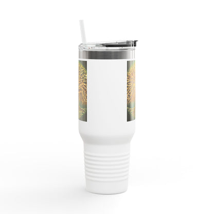 40oz Insulated Travel Mug — Golden Tree of Life Design