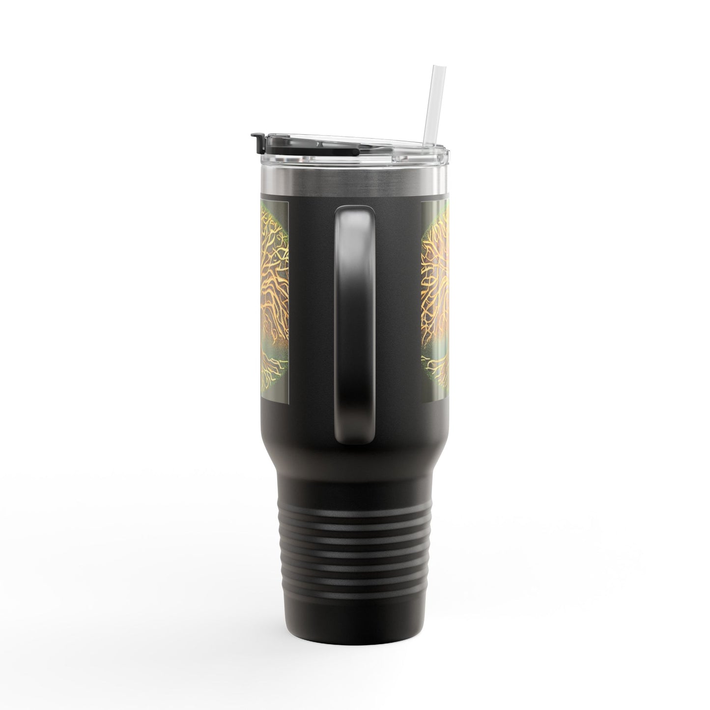 40oz Insulated Travel Mug — Golden Tree of Life Design