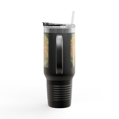 40oz Insulated Travel Mug — Golden Tree of Life Design