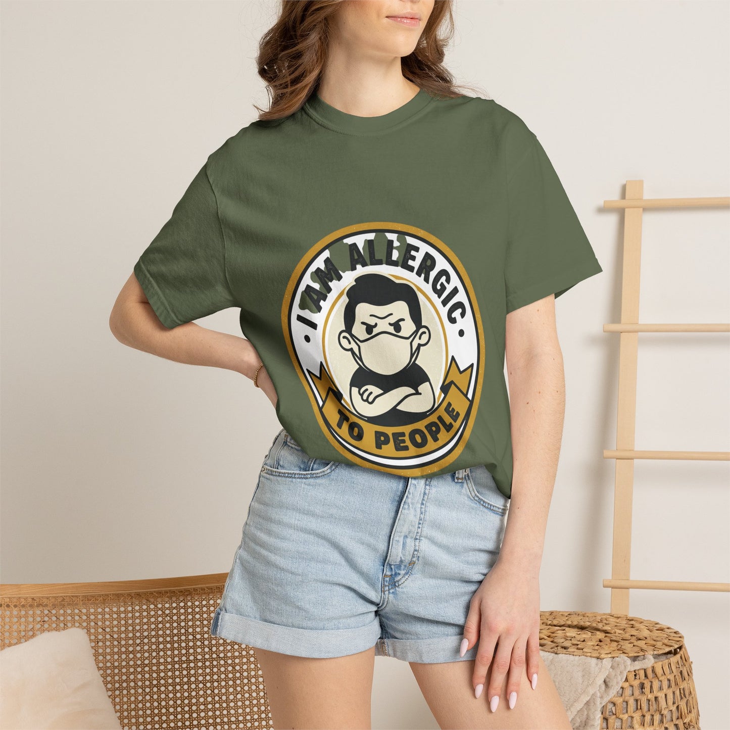 I Am Allergic To People T-Shirt — Funny Anti-Social Graphic Tee