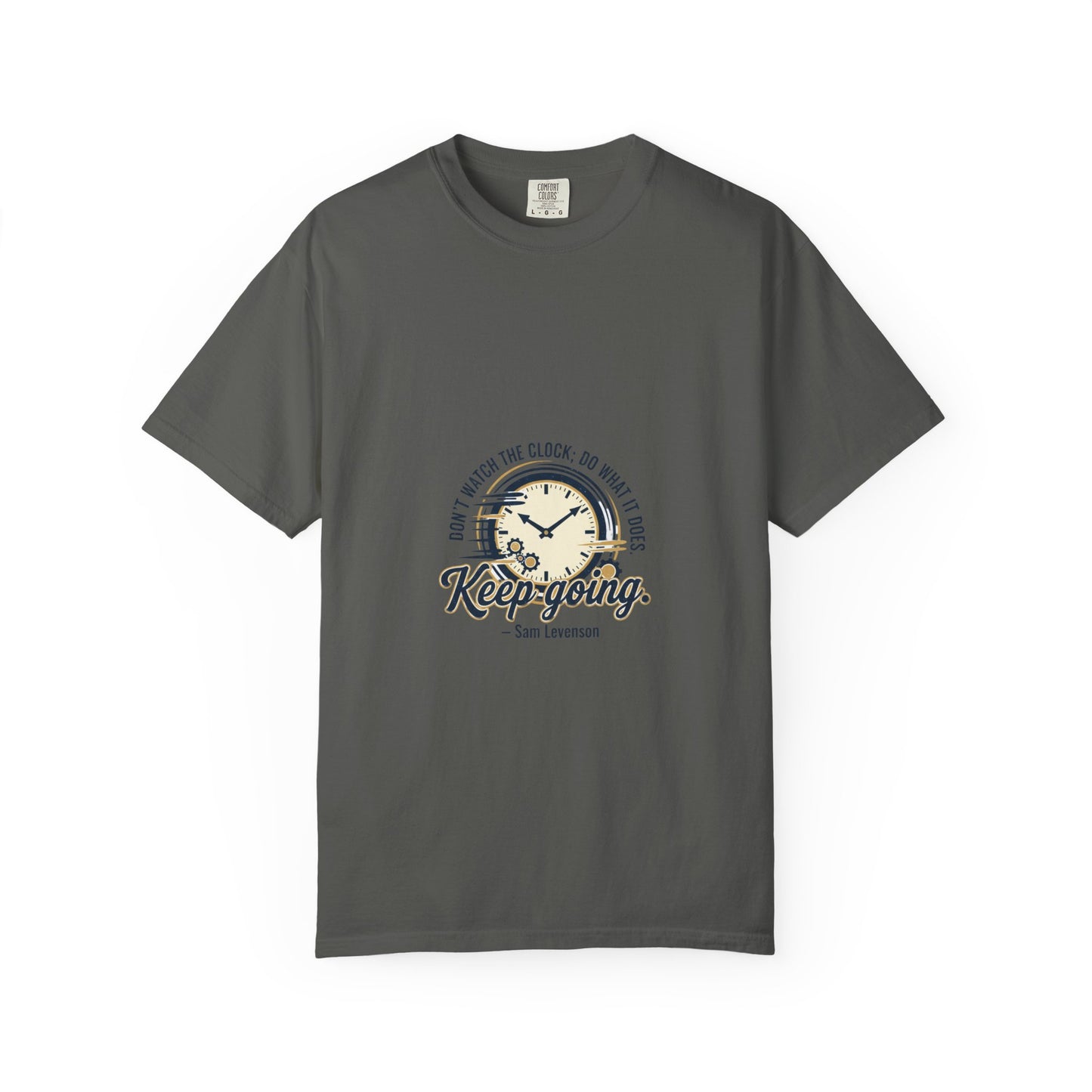 Keep Going Clock Graphic T-Shirt — Inspirational Quote Tee