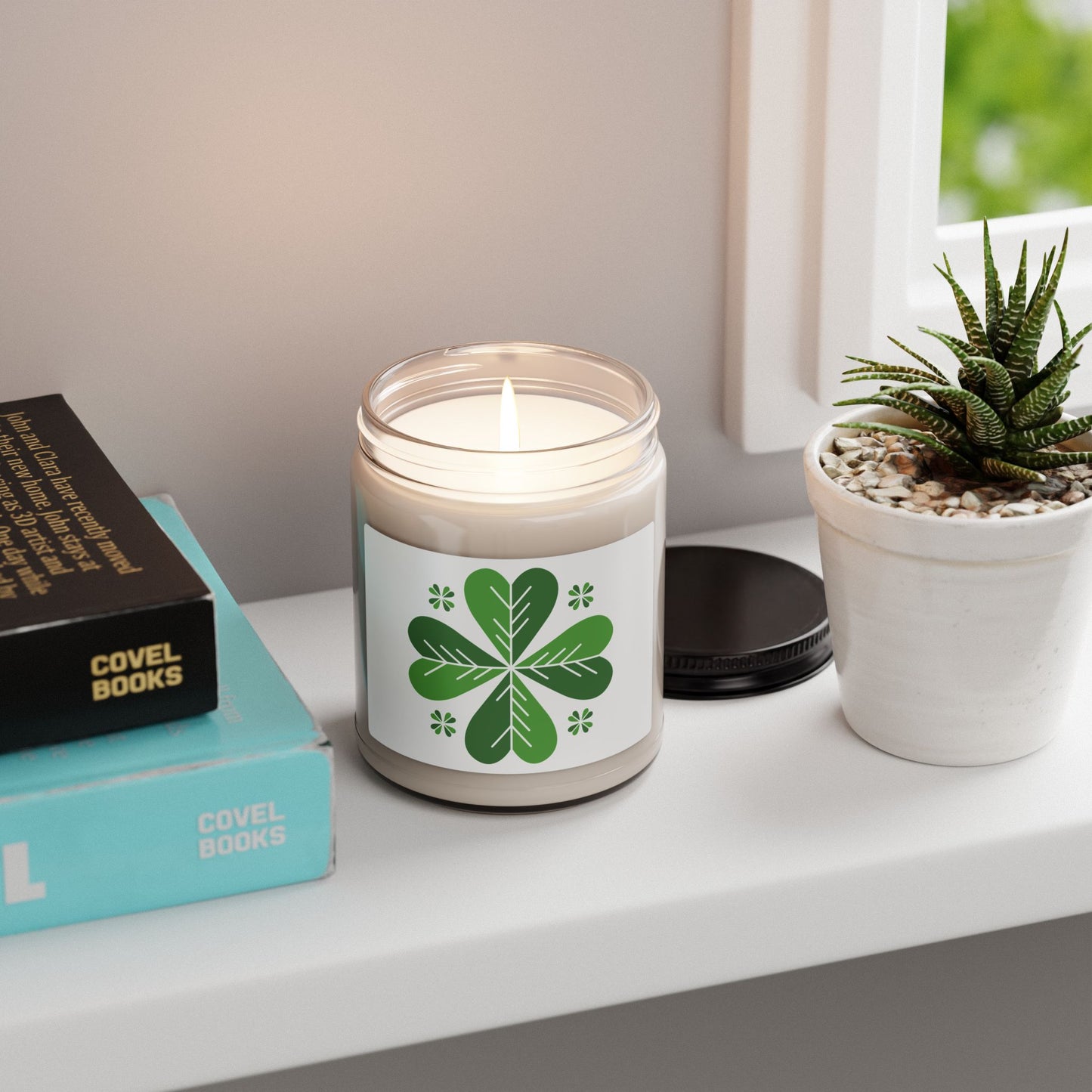 Soy Candle — Green Clover Floral Scented 9oz (St. Patrick’s Day)
