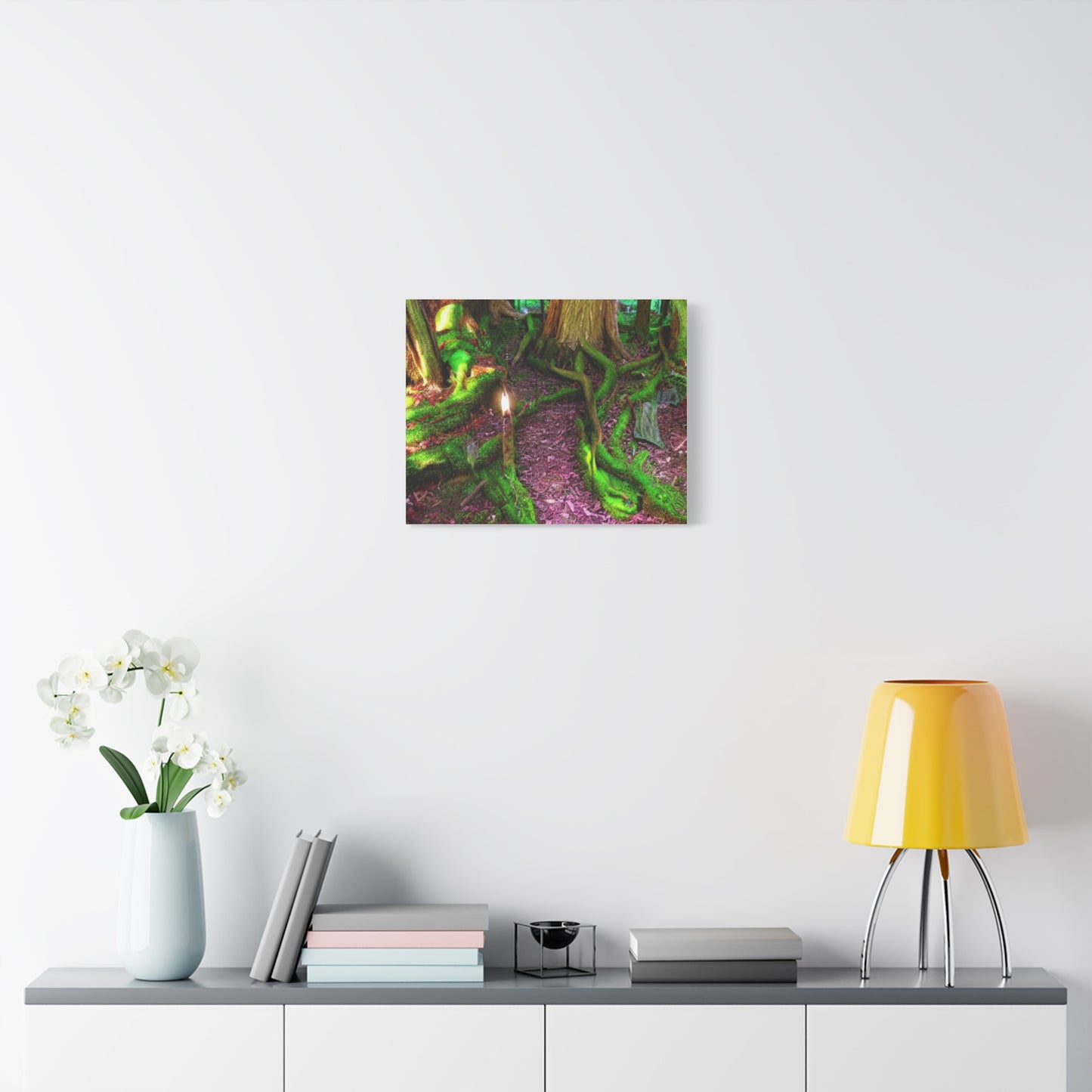 Enchanted Forest Moss Path Canvas Print — Matte Stretched Wall Art